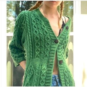 Kilronan Sweater Knitwear Merino Wool Cardigan Sweater Made In Ireland